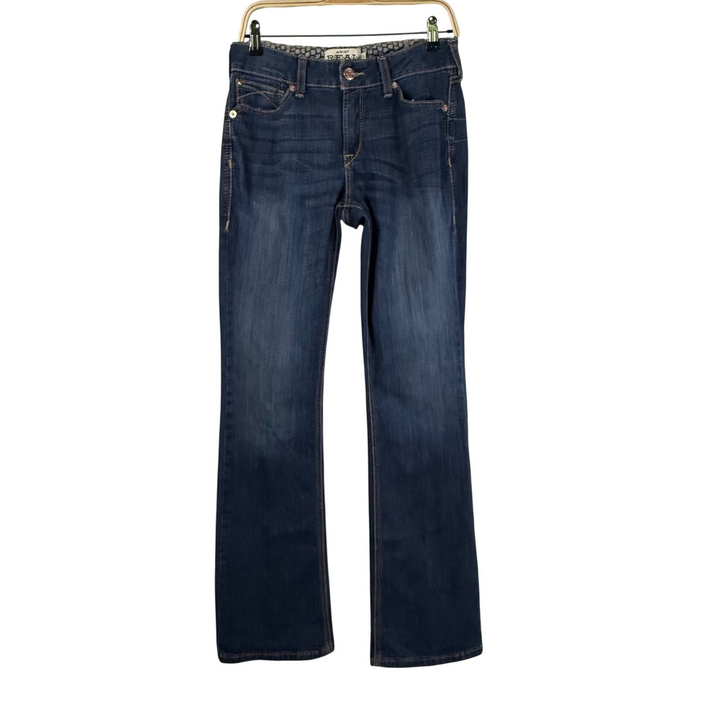 Ariat REAL Perfect Rise Rosa Bootcut Jean Dark Wash Emboidered Women 30L AW6021A